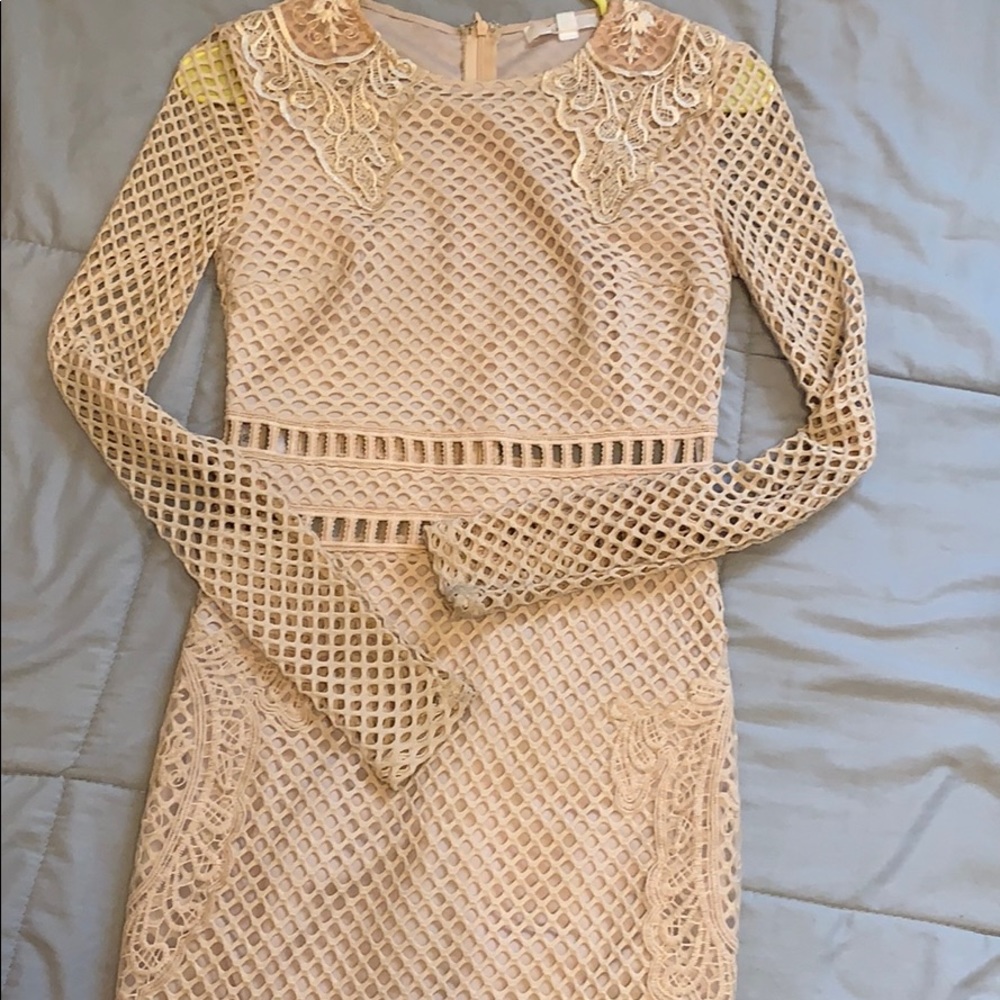 MissGuided x Carli Bybel Nude Dress